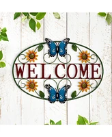 Glitzhome Whimsical Welcome Wall Decor