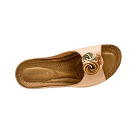 Gc Shoes Women's Sydney Rosette Wedge Sandals