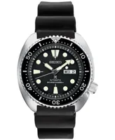 Seiko Men's Automatic Prospex Diver Black Silicone Strap Watch 45mm