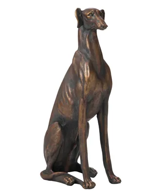 Glitzhome Sitting Grayhound Dog Statue