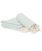 Linum Home Textiles Turkish Cotton Fun in Paradise Pestemal Beach and Hand Towel 2-Piece Set