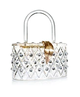 Milanblocks "The Princess" 50's Style Top Handle Crystal Box Clutch Handbag