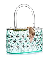 Milanblocks 1950 Retro Style "Spearmint Ice" Crystal Lucite Box Clutch Bag