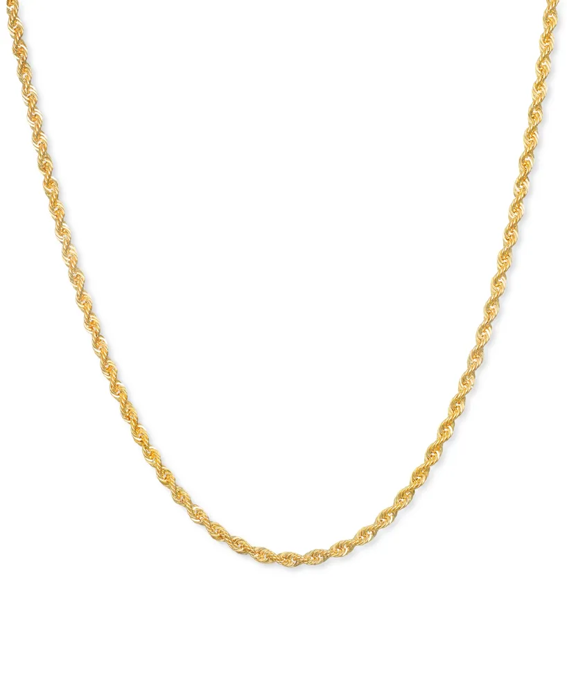 Sparkle Rope 20" Chain Necklace (2mm) in 14k Gold