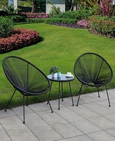 Sassio 3 Piece Conversation Patio Set