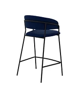 Nara Faux Leather and Metal Counter Height Bar Stool