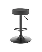 Dax Backless Faux Leather Adjustable Bar Stool