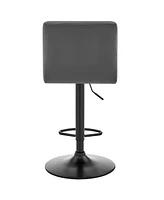 Duval Adjustable Faux Leather Swivel Bar Stool