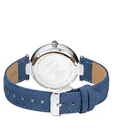 Gevril Women's Matera Swiss Quartz Italian Suede Strap Watch 35mm