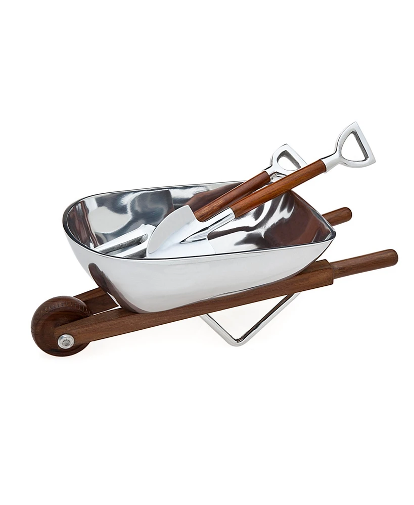 Godinger Wheel Barrow Salad Set with Servers