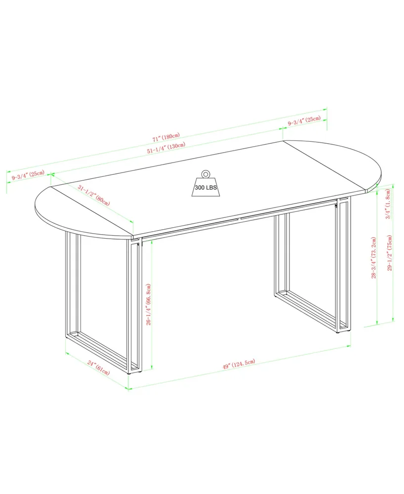 Oval Drop Leaf Dining Table