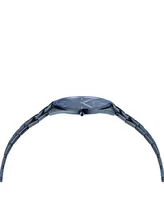 Bering Men's Ultra Slim Blue Stainless Steel Bracelet Watch 40mm