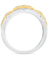 Men's Diamond Ring (2 ct. t.w.) in Two-Tone 10k Gold & White Gold