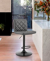 Duval Adjustable Faux Leather Swivel Bar Stool