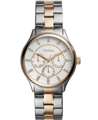 Fossil Women's Modern Sophisticate Multifunction Two Tone Stainless Steel Watch 36mm