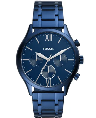 Fossil Men's Fenmore Multifunction Blue Bracelet Watch 44mm