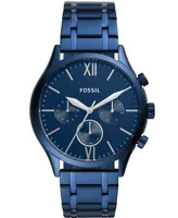 Fossil Men's Fenmore Multifunction Blue Bracelet Watch 44mm