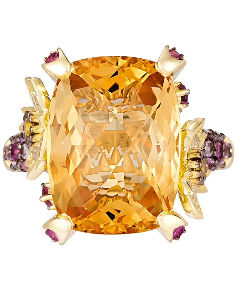 Le Vian Crazy Collection Multi-Gemstone (11 ct. t.w.) & Vanilla Diamond (1/4 ct. t.w.) Statement Ring in 14k Gold