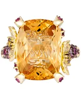 Le Vian Crazy Collection Multi-Gemstone (11 ct. t.w.) & Vanilla Diamond (1/4 ct. t.w.) Statement Ring in 14k Gold