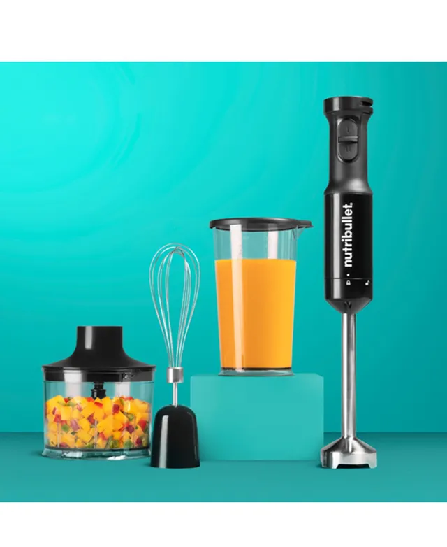 NutriBullet Immersion Blender with Blending Cup, Chopper & Whisk  Attachments