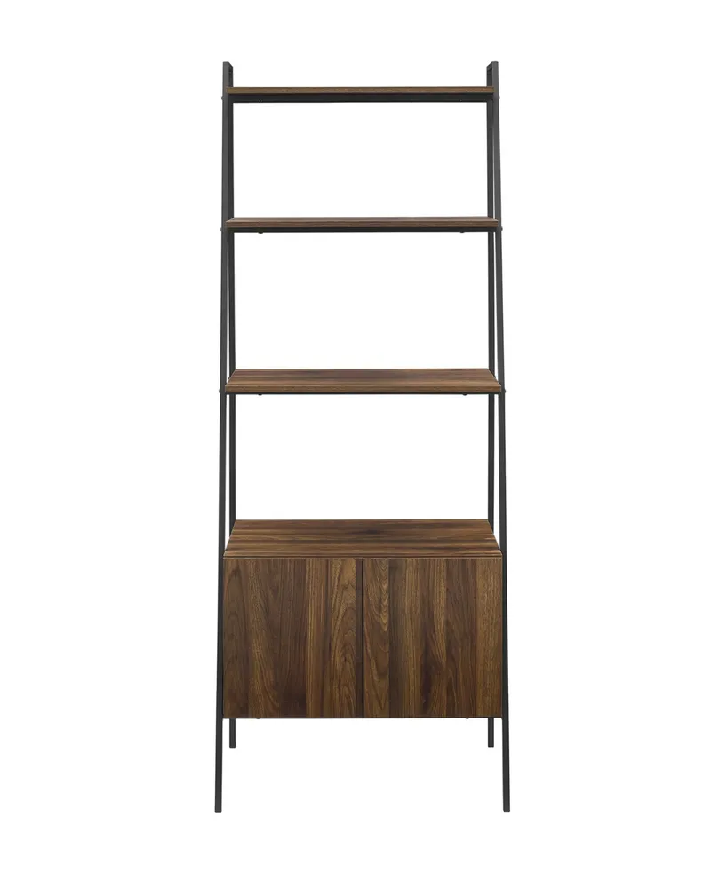 Industrial Wood Ladder Bookcase