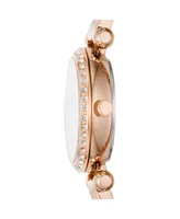 Fossil Ladies Tillie Mini three hand, rose gold tone stainless steel watch 26mm