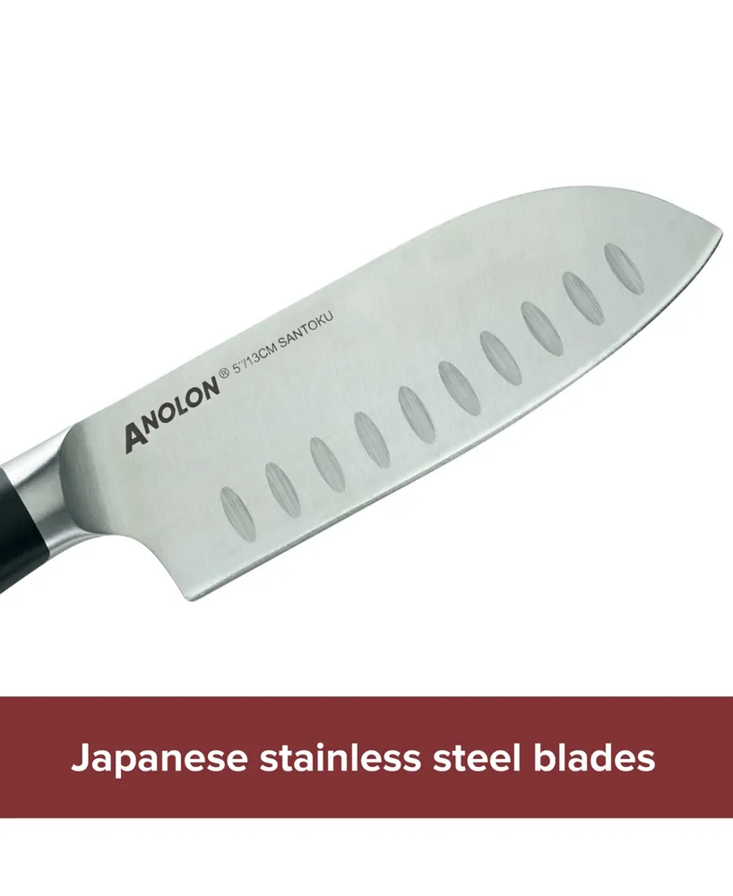 Anolon AlwaysSharp Japanese Steel 8-Pc. Knife Block Set