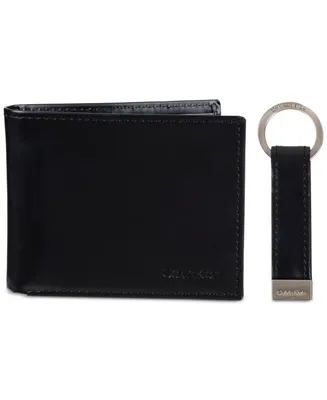 Calvin Klein Men's Rfid Slimfold Wallet & Key Fob Set