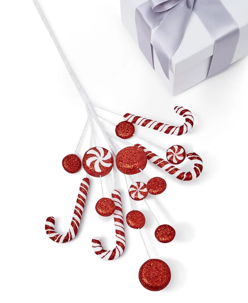 Holiday Lane Christmas Cheer Candy Cane Pick, Created for Macy's