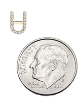 Wrapped Diamond Initial Single Stud Earring (1/20 ct. t.w.) in 14k Gold, Created for Macy's