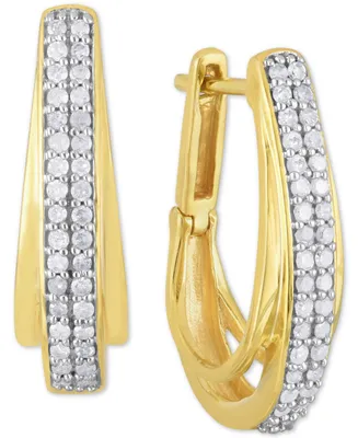 Diamond Double Row Hoop Earrings (1/3 ct. t.w.)