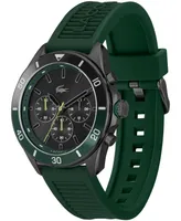 Lacoste Men's Chronograph Tiebreaker Silicone Strap Watch 44mm