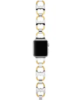 Tory Burch Two-Tone Stainless Steel Gemini Link Bracelet For Apple Watch 38mm/40mm
