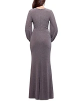 Betsy & Adam Metallic Knotted Gown