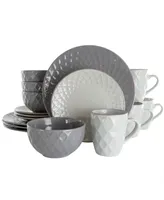 Elama Tahitian Diamond 16 Piece Dinnerware Set, Service for 4