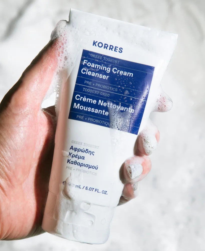 Korres Greek Yoghurt Foaming Cream Cleanser, 5.07 oz.