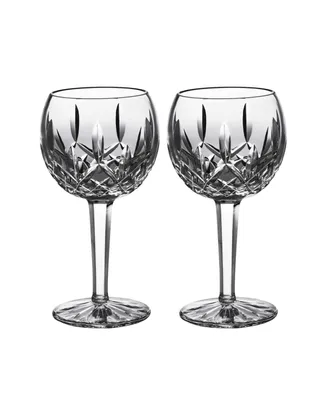 Lismore Balloon Wine Glasses 8 Oz, Set of 2