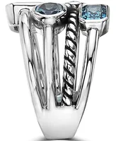 Effy London Blue Topaz Statement Ring (3-1/20 ct. t.w.) in Sterling Silver