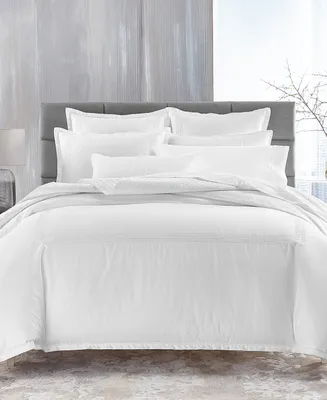 Hotel Collection Chain Links Embroidered 100% Pima Cotton Duvet Cover, Full/Queen, Created for Macy's