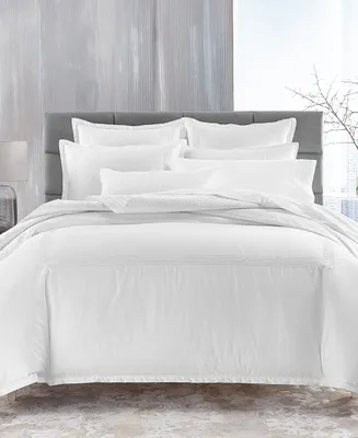 Hotel Collection Chain Links Embroidery 100% Pima Cotton Duvet Cover Set, Full/Queen, Created for Macy's