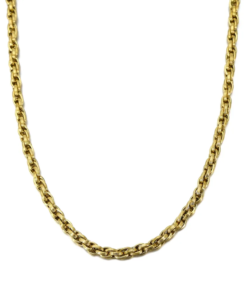 Esquire Men's Jewelry Triple Woven Link 22" Chain Necklace, Created for Macy's