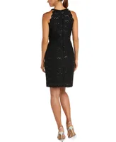 Nightway Lace Illusion-Detail Dress