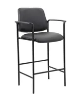 Boss Office Products Square Back Diamond Stool with Arm