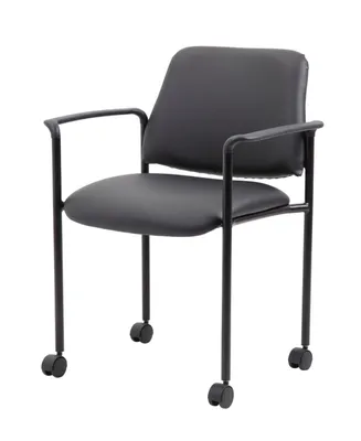 Boss Office Products Square Back Diamond Stacking Chair with Arm