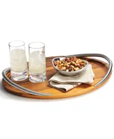 Nambe Braid 19" Handled Serving Tray