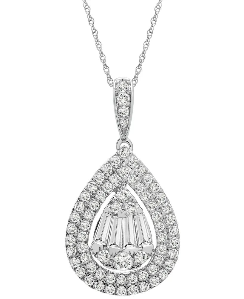 Macy's Diamond Teardrop Pendant Necklace