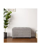 Cosmopolitan Contemporary Rectangle Storage Ottoman