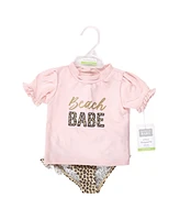 Hudson Baby Girls Swim Rashguard Set, Watermelon, 18-24 Months