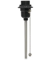 Simple Designs Hammered Metal Organizer Table Lamp with Usb Charging Port and Fabric Shade