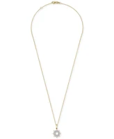 Wrapped Diamond Sun Pendant Necklace (1/10 ct. t.w.) in 14k Gold Created for Macy's (Also available in Black Diamond)